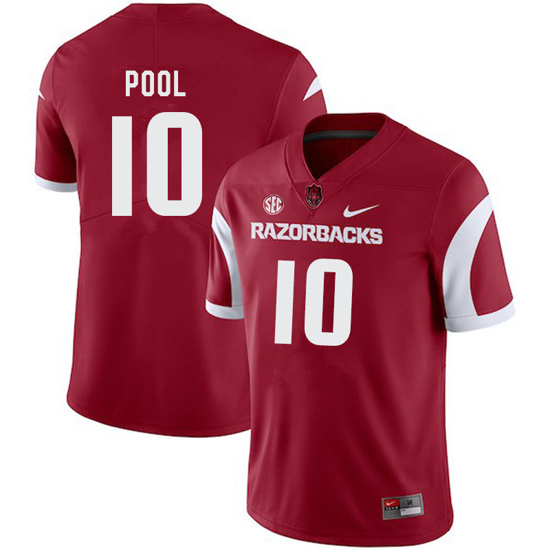 Men #10 Bumper Pool Arkansas Razorbacks College Football Jerseys-Cardinal